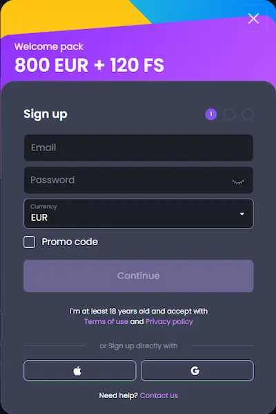 BetSpino Casino reg